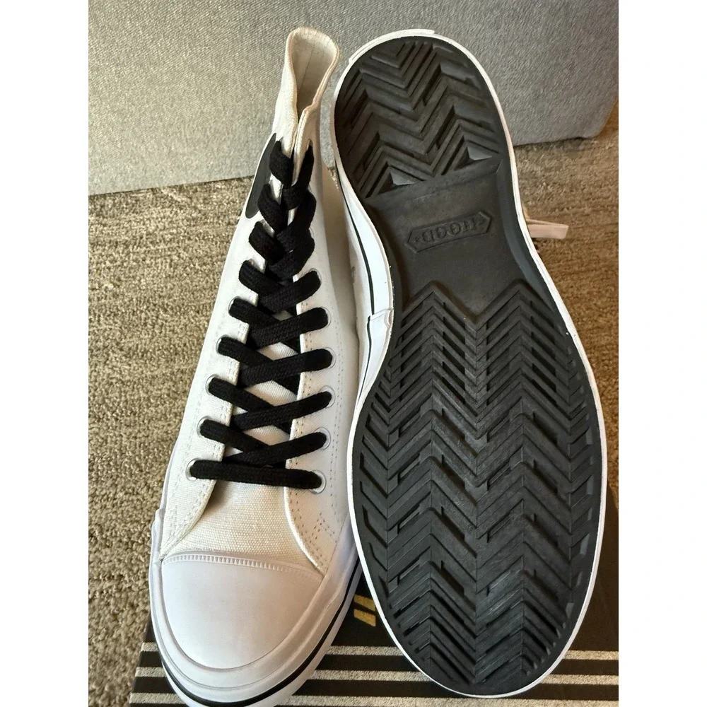 New Hoods Conference 55 HC ‎ White High Tops Mens 8 Women 10 White & Black